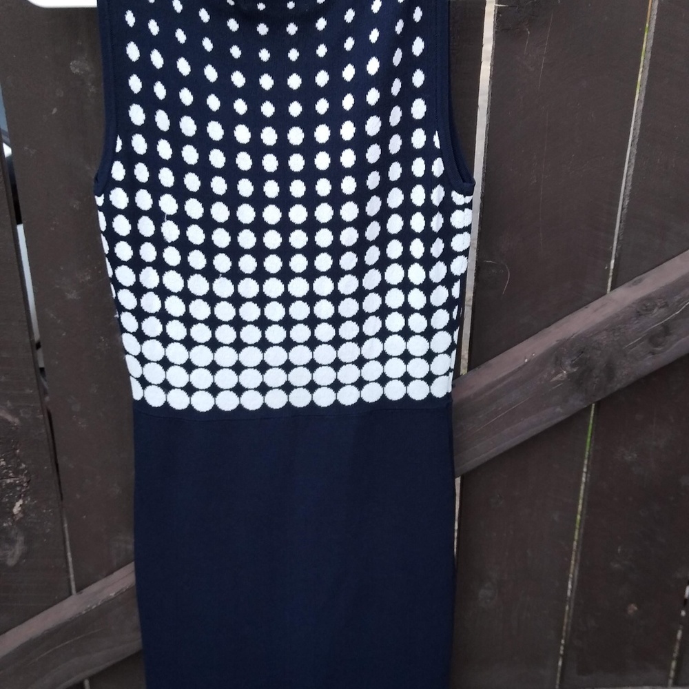 Carmen Marc Valvo Polkadot sleeveless dress size X - Picture 3 of 7